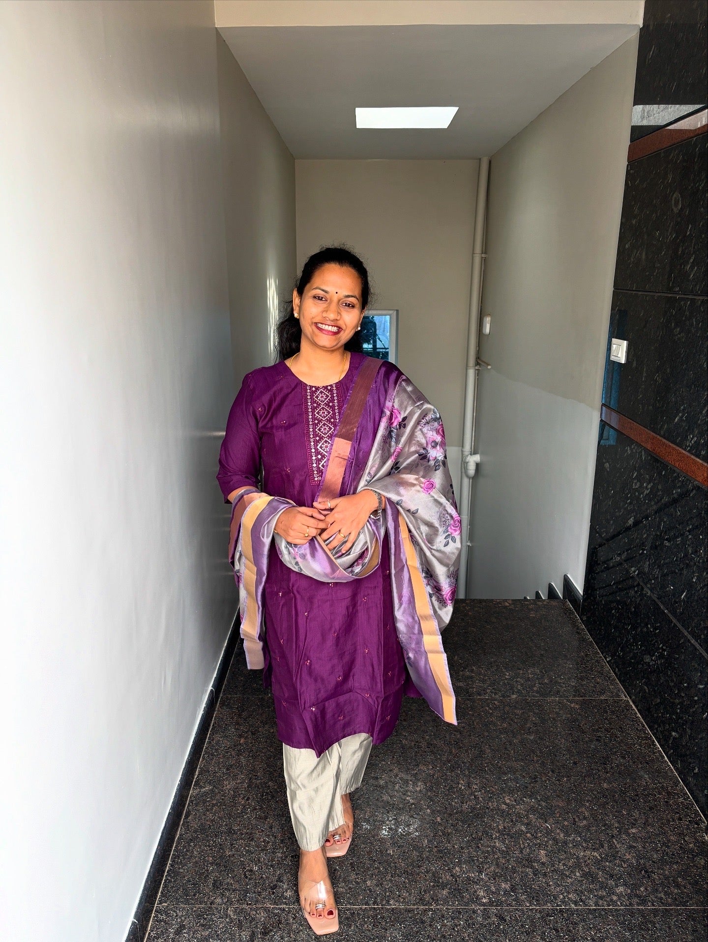 Purple 3 Piece Kurta set