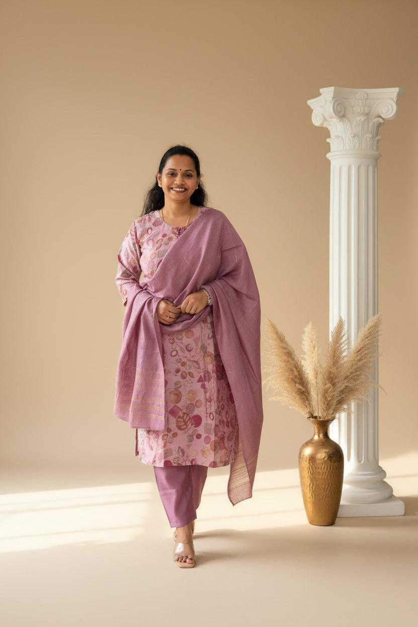 Lilac 3 Piece Kurta set