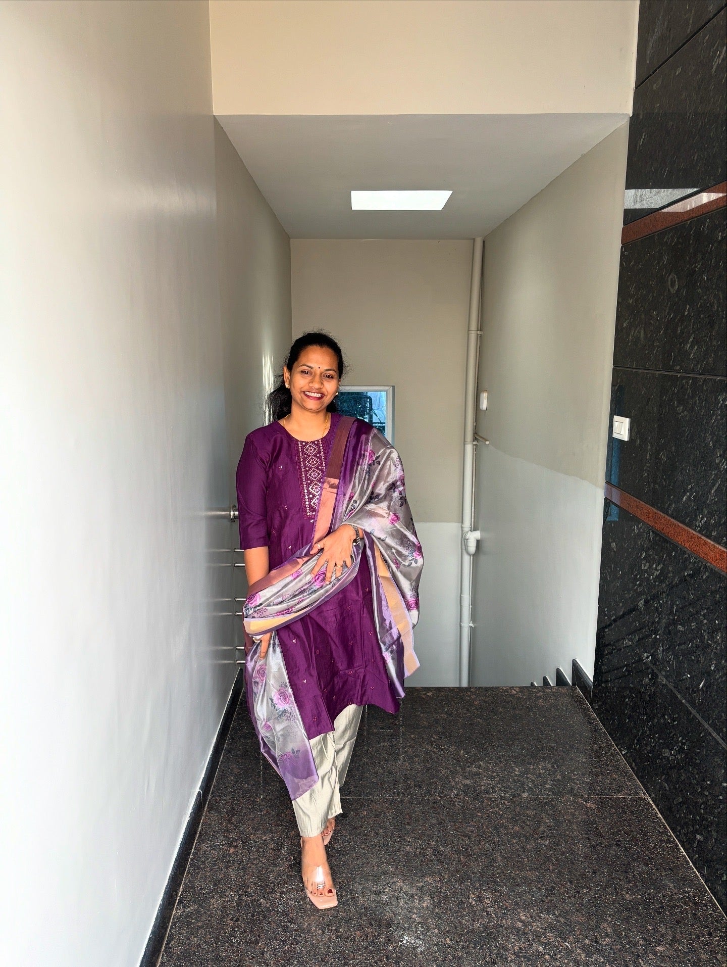 Purple 3 Piece Kurta set
