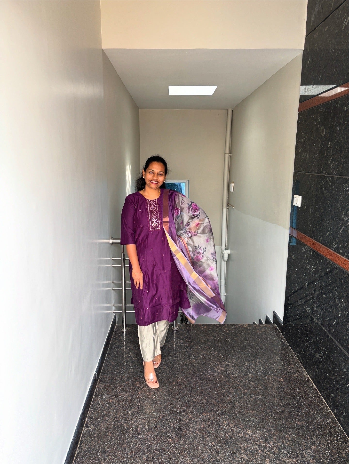 Purple 3 Piece Kurta set
