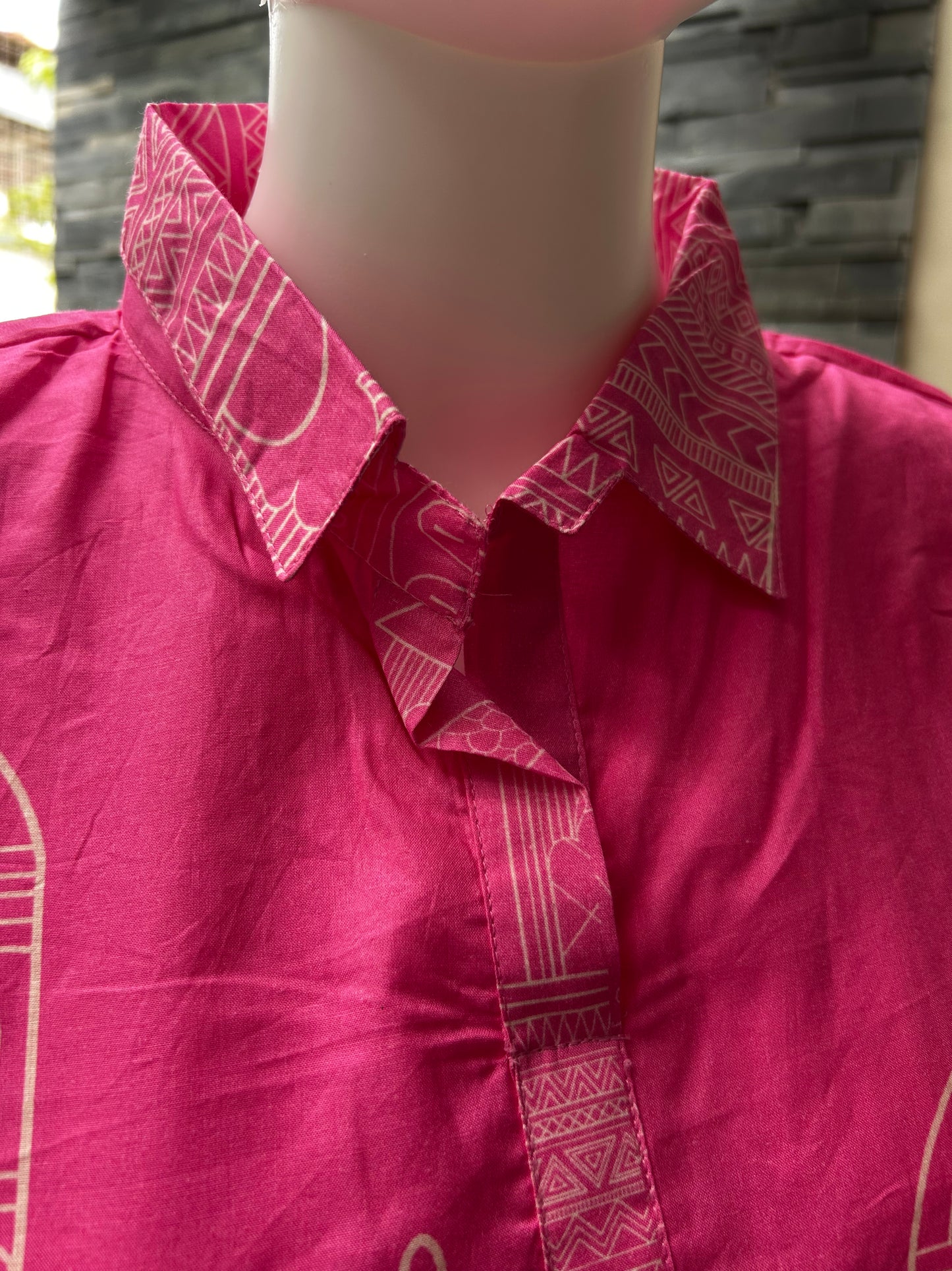 Bright pink 3D printed Cotton Coord set