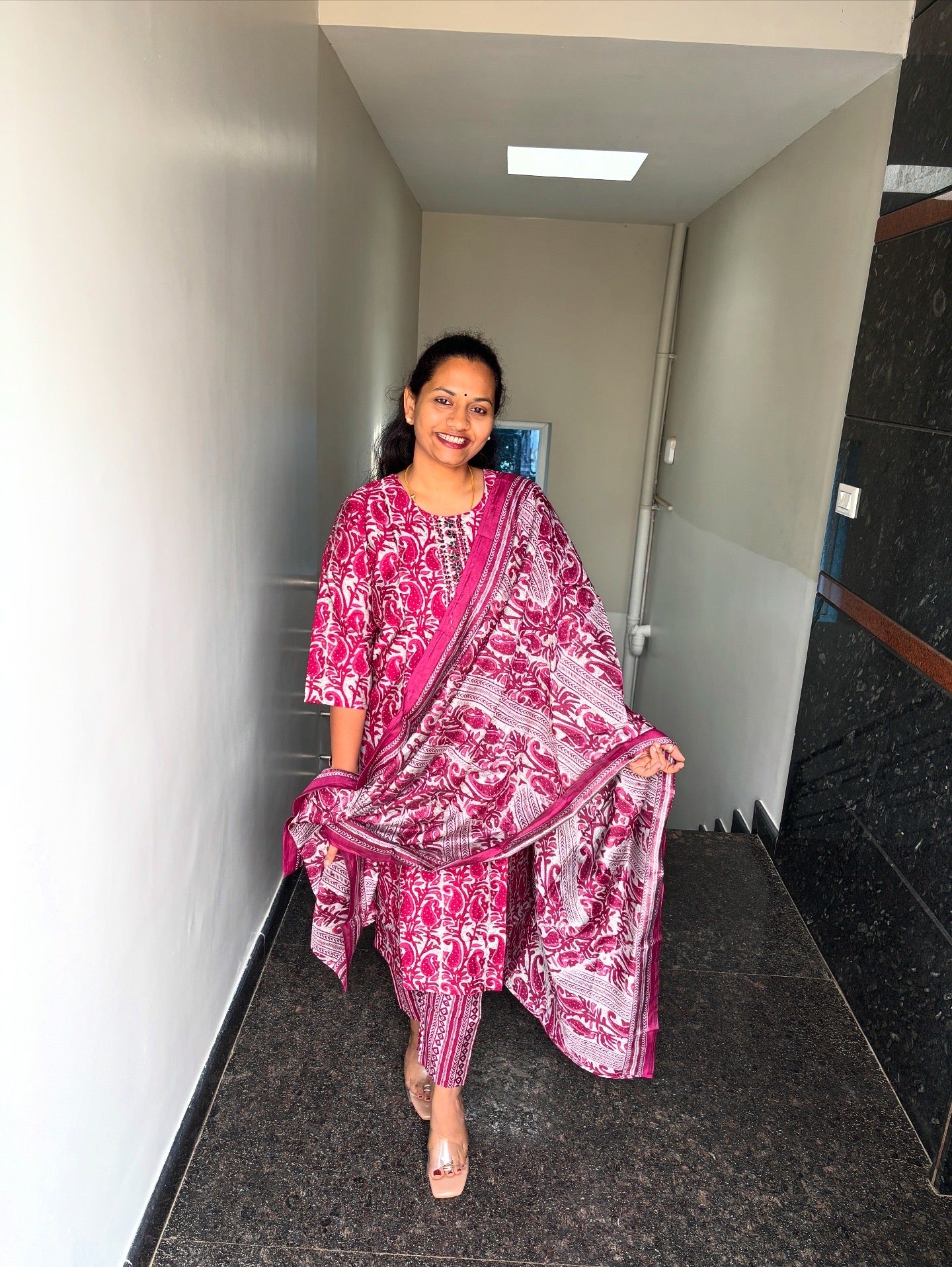 Magenta/Crimson Kurta Set