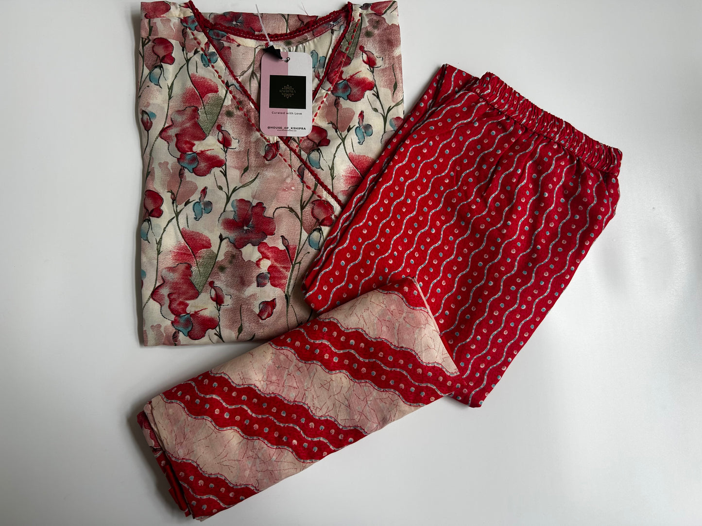 Blush Floral Cotton 3 Piece set