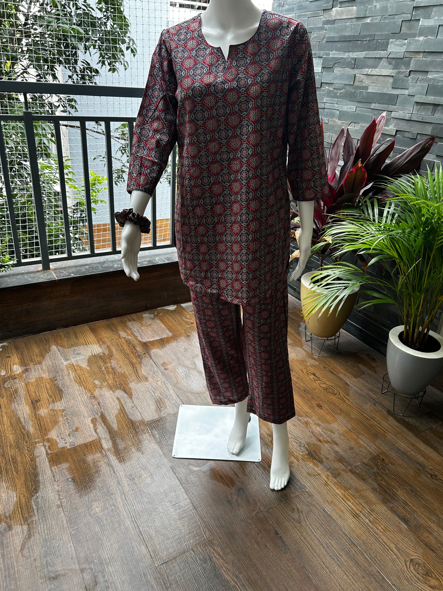 Ajrakh Printed Coord set