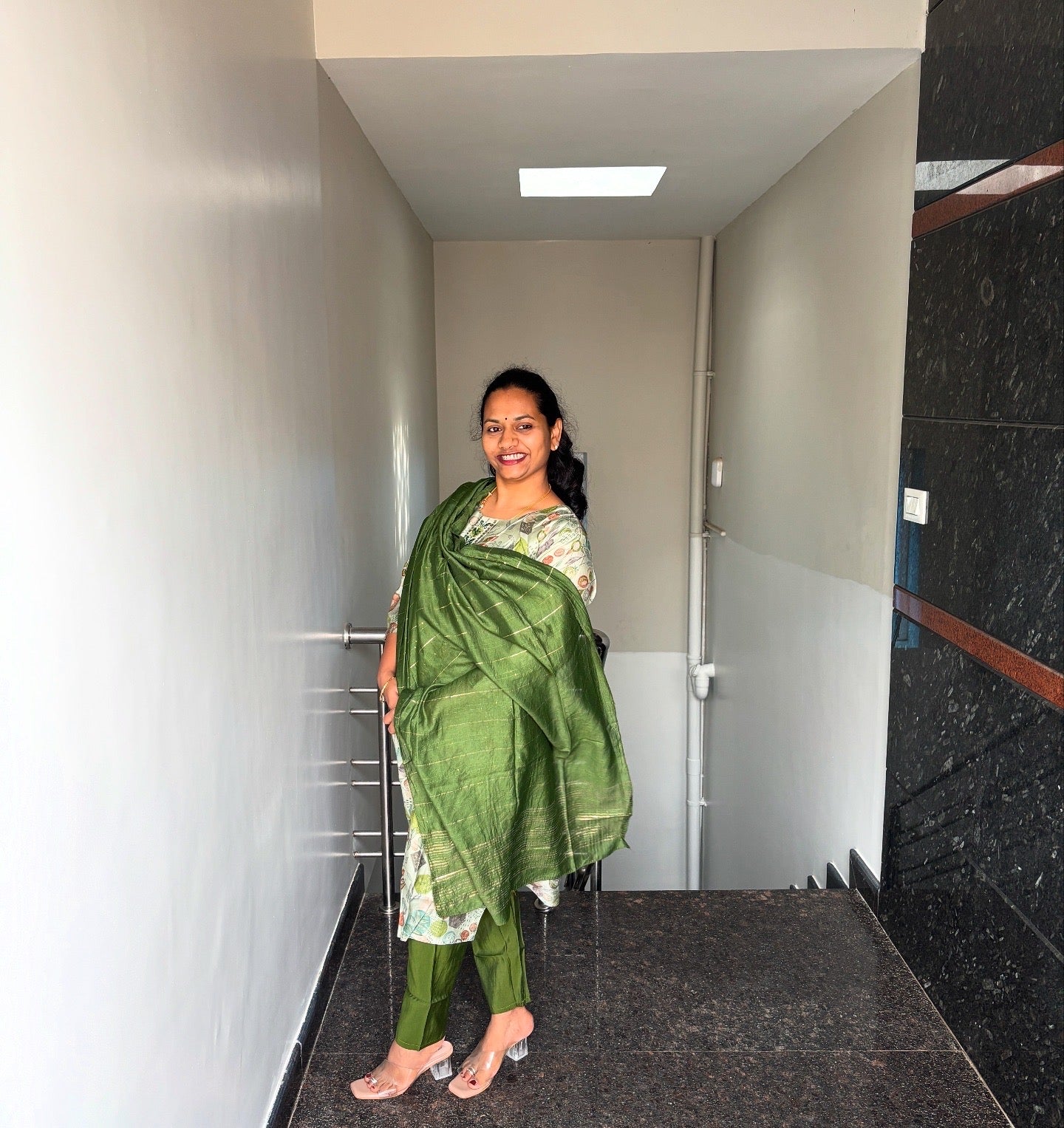 Parrot Green 3 Piece Kurta set