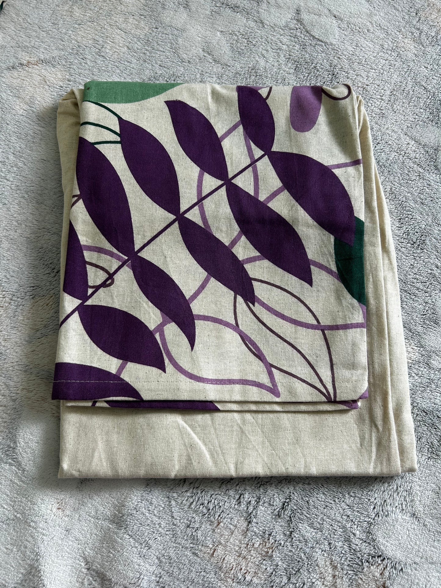 Ivory and purple Shade - Pure Khadi cotton co ord set