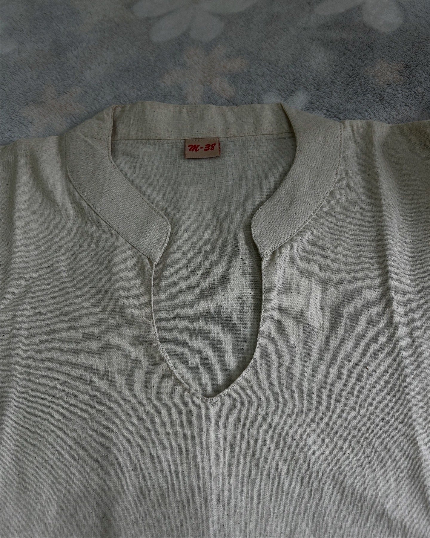 Ivory and purple Shade - Pure Khadi cotton co ord set