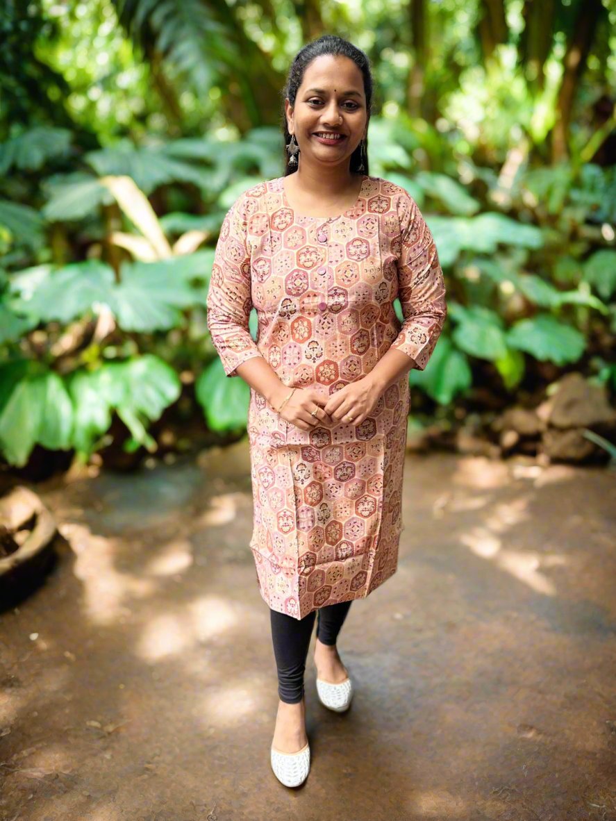 Peach Kurti