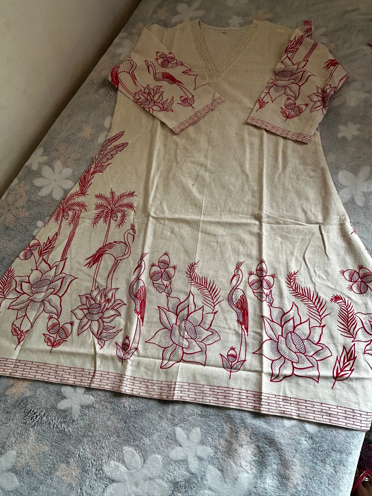 Rose Pink Khadi cotton Coord set