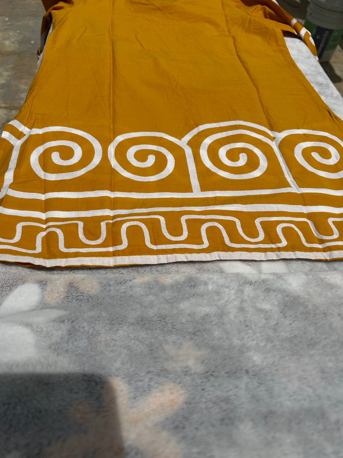 Yellow Handblock print Cotton Coord set