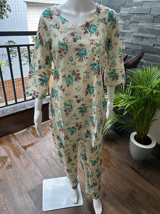 Floral Printed Coord set