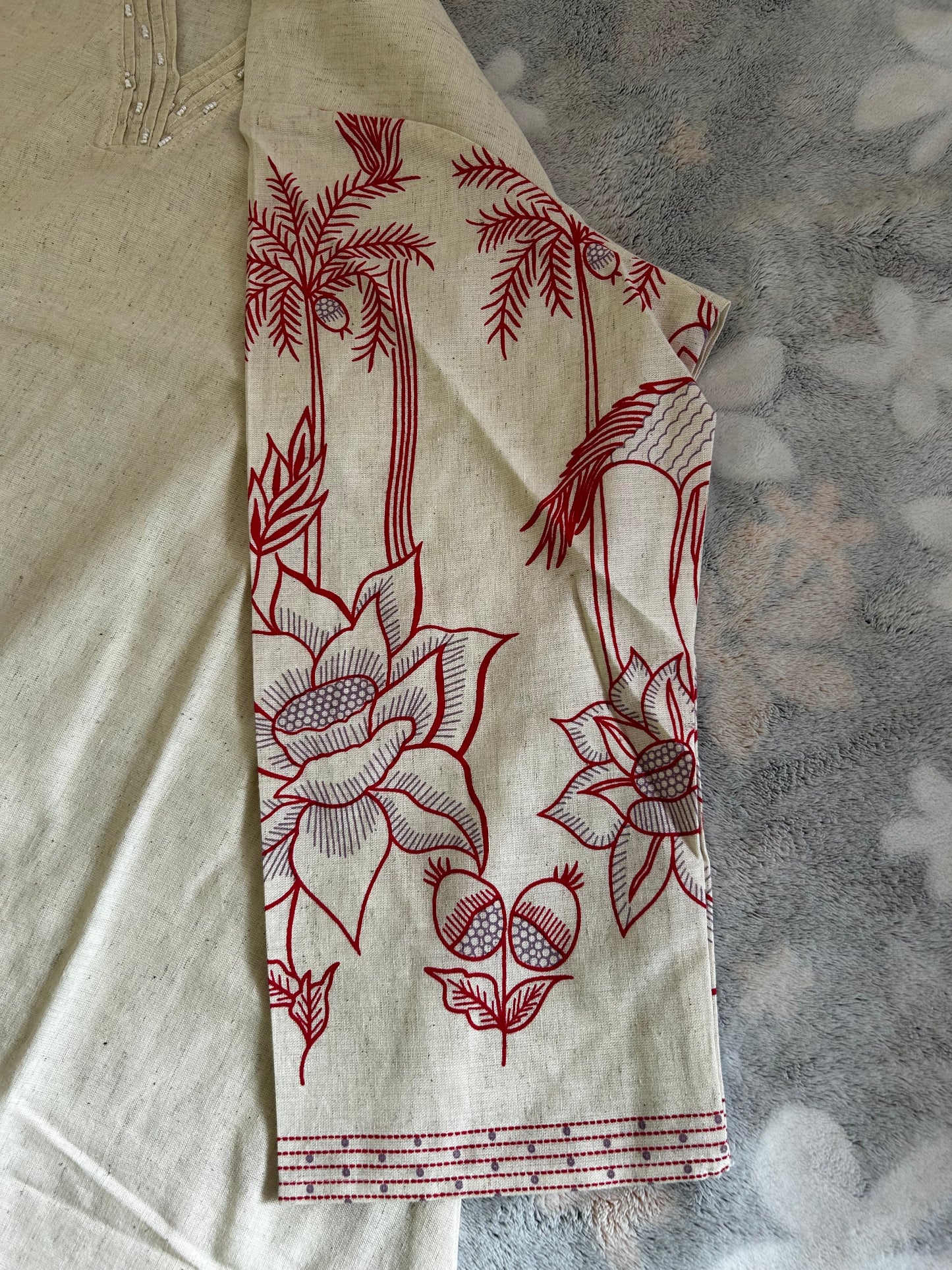 Rose Pink Khadi cotton Coord set