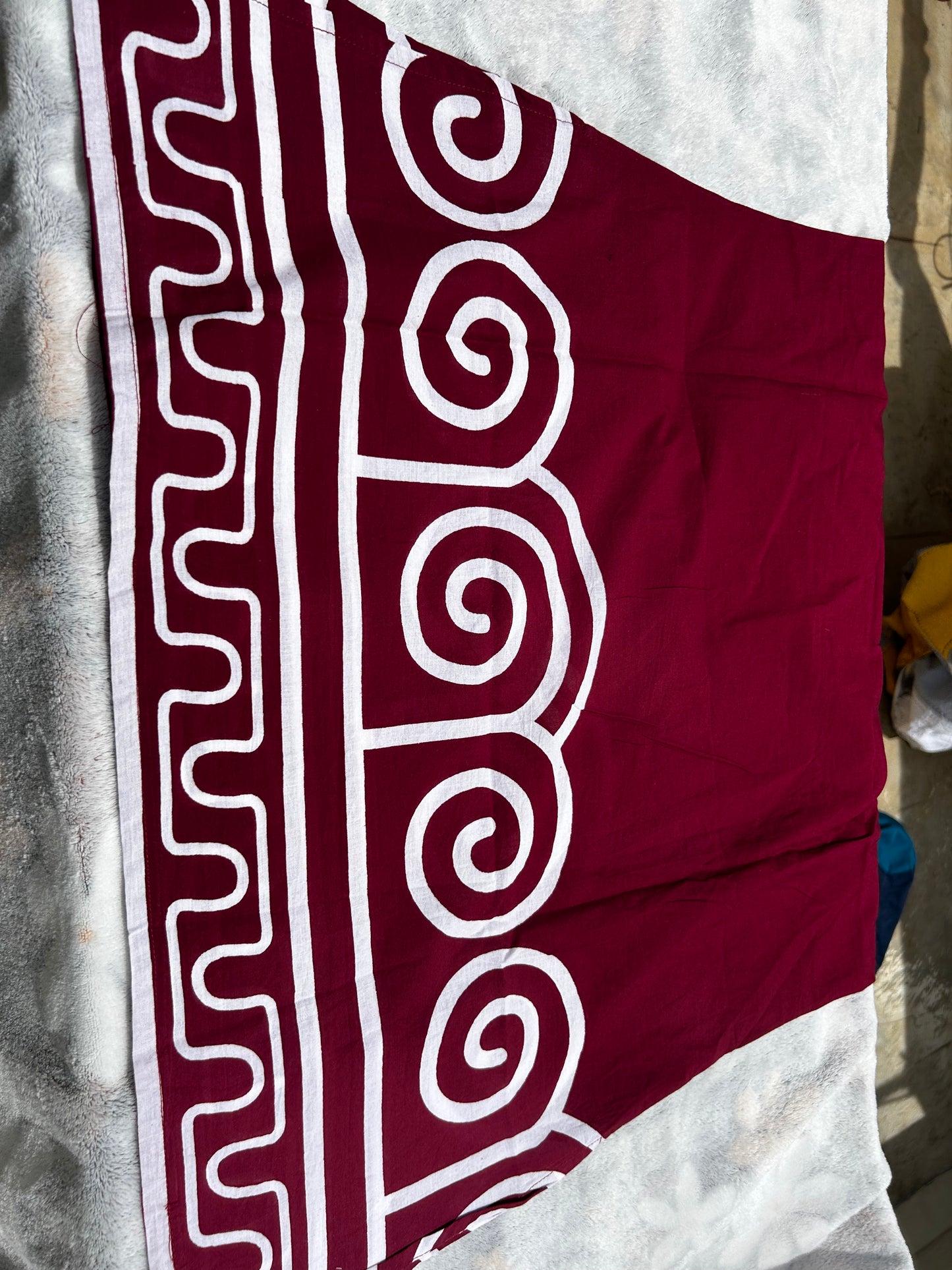 Maroon Handblock print Cotton Coord set