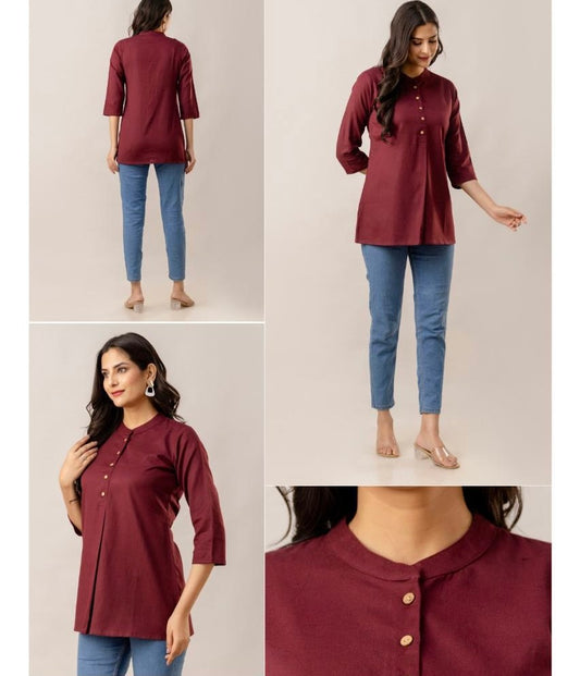 Maroon A Line Tunic