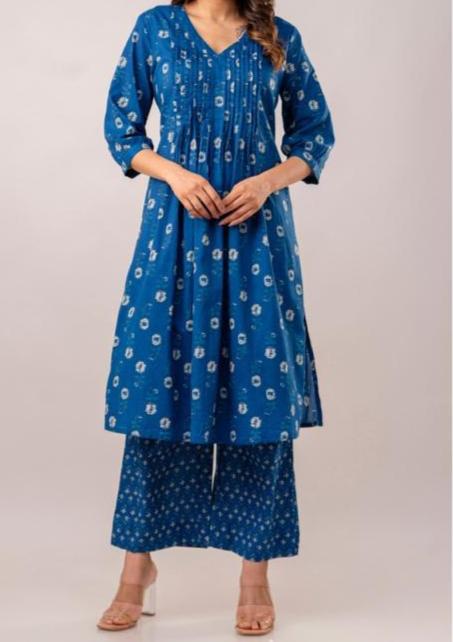 Royal Blue Cotton co ord set
