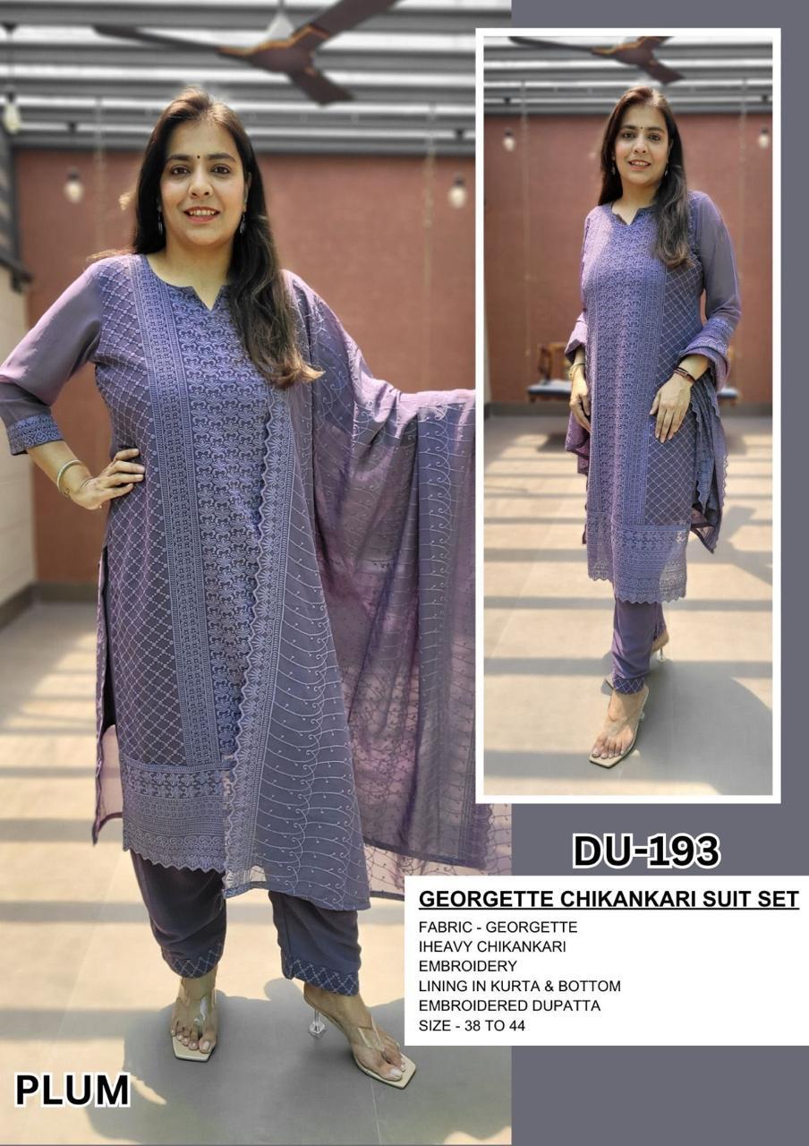 Plum shade 3 Piece kurta set